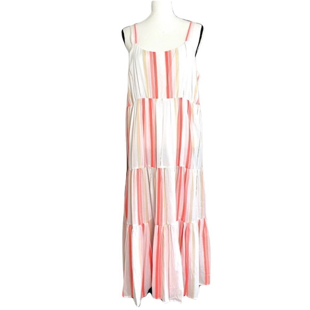 For The Republic Striped Tiered Sleeveless Dress